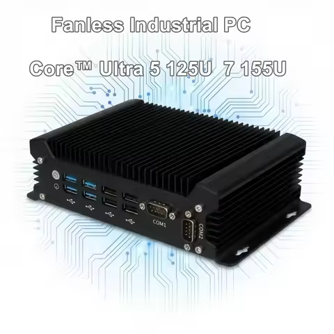 Fanless Indusstrial Mini PC Intel Core Ultra 5 125U Ultra 7 155U for Automation Vending Machine Digi