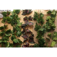 Vines, Bundle of 5 Fake Leaves Wall Hanging