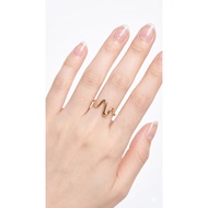 GLORIA BEAUTIFUL - HEARTBEAT WAVE RING - O.TP - AU - 8K
