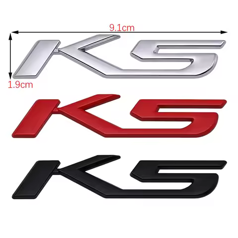 1pcs 3D Metal K5 Letter Logo Car Stickers Body Emblem Badge Rear Trunk Decal Car Styling Exterior Ac
