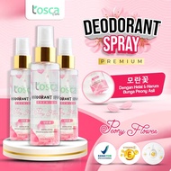 TOSCA DEODORAN SPRAY PREMIUM PEONY FLOWER SUDAH BPOM / DEODORANT TAWAS