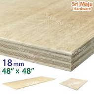 MAJU (4ft x 4ft) 18mm Plywood Timber Panel Wood Board Sheet Ply Wood Papan Kayu Perabot