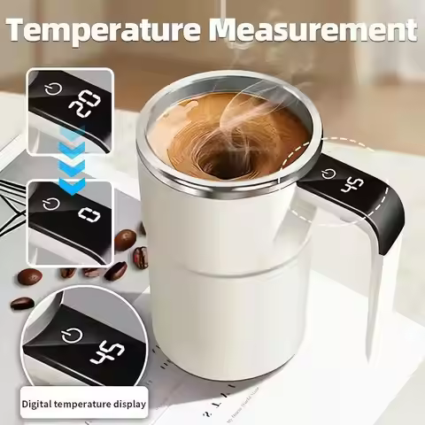 Rechargeable Automatic Magnetic Stirring Coffee Mug Electric Self Stirring Cup Stainless Steel Auto 