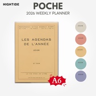 HIGHTIDE 2026 Weekly Planner - A6 Size, Poche Collection (Starts October 2025)