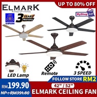 Elmark 52" Kipas Siling ABS Blade TP 102 LED Light with Ceiling Fan Ceiling Fan with Remote Control