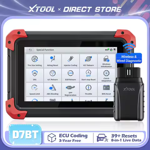 XTOOL D7BT D7 V2.0 Bluetooth Diagnostic Tool Automotive Scanner OBD2 Scanner Bidirectional Scan Tool