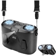 Portable waist fan, 10-speed wind settings, 9000mAh battery, with lighting function, cooling waist f