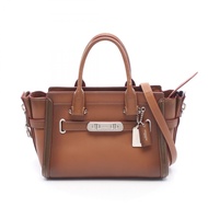 【二手】COACHSwagger 27 兩用手提包 38372ブラウン/ブラウン皮革 Swagger 27 女士兩用手提包 二手 B