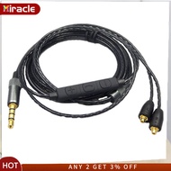 MIRACLE Headset Line Replacement Headphone Wire Compatible For Shure Mmcx Se215 Se535 Se846 Ue900 Volume Adjustable
