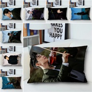 HENRY LAU Single-sided Printed Cushion Cover Satin Peach Skin Rectangular Pillowcase Home Decoration