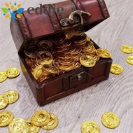 EDIEJ Pirate Gold Coins, Game Coin Plastic Fake Gold Treasure, Cosplay Props Gold Sliver Kid Favor P