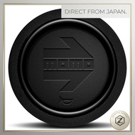 MOMO Horn Button [Arrow Black Leather] MOMO ARROW BLACK LEATHER (with Center Ring) HBR-06