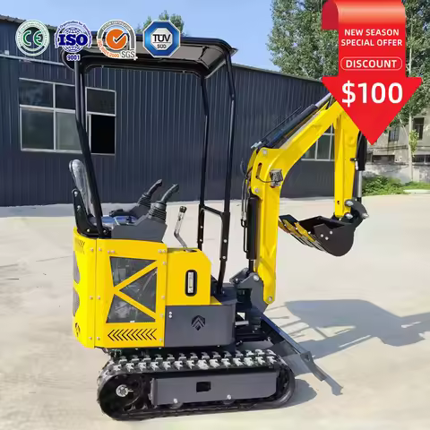 DDP Shipping Mini Excavator 1.5 Ton Small Digger Hydraulic Full Accessories Agricultural Excavator F