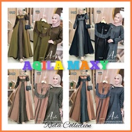 MUSLIM FASHION WOMEN'S CLOTHING AQILA GAMIS MAXY DRESS SET OUTER 2IN1 SALUR MOTIF LEBARAN KEKANIAN 2