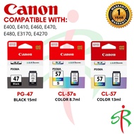 Canon PG-47 CL-57s CL-57 For E Printer-Series E410/E470/E400/E460/E480/E3170/E4270