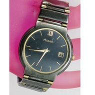 Q45:Original PULSAR Analog  Watch for Men from USA-Gold Tone