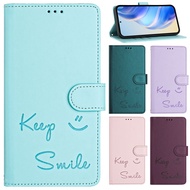 Casing For HMD Fusion Case for HMD Fusion Case Smile Pattern Anti theft Leather Wallet Flip Cover Wo