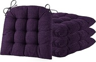 ELFJOY Tufted Chair Cushions for Dining Chairs Set of 4 Premium U-Shaped Chair Pads with Ties Comfor