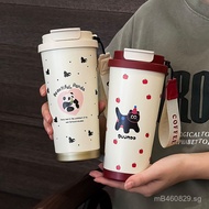 Large Capacity Drinking Cup2024Coffee Girl Summer Insulated Cup Portable New Double High-Value Cup w