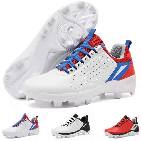 Men's Baseball Shoes Training Long Spikes Softball Shoes Non-slip Cleats And Turf Softball Sneakers 