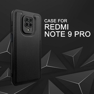 Xiaomi Redmi Note 9 Pro Case Softcase LEATHER BLACK CAMERA PROTECTION Casing Hp Redmi Note 9 Pro
