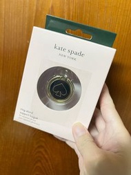 【kate spade】 黑桃logo手機指環-晶鑽黑 國際時尚精品