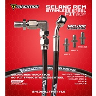 TRACKTION BRAKE HOSE 90 FIT TFN 90CM STAINLESS STEEL