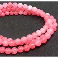 Pink rose Quarts stone prayer beads size 8mm 99 grains