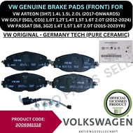 VW (ORIGINAL) DISC BRAKE PAD (FRONT) FOR VW ARTEON [3H] '17YR-ON / CC [B7] '11-16YR / GOLF [MK7, MK8