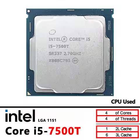 Intel Core i5-7500T i5 7500T 2.7 GHz Used Quad-Core Quad-Thread CPU 6M 35W LGA 1151