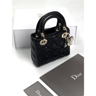 C CD Bag Dior Lady Three-Grid Dior Bag Original Leather Big Hot-selling Celebrity Bag Sheepskin/Pate