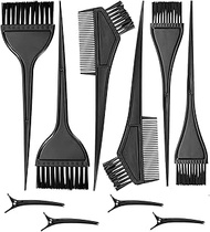 6 Piece Hair Dye Brush With 4 Alligater Hair Clips | Colouring Brush for Hairdressing Salon and Home