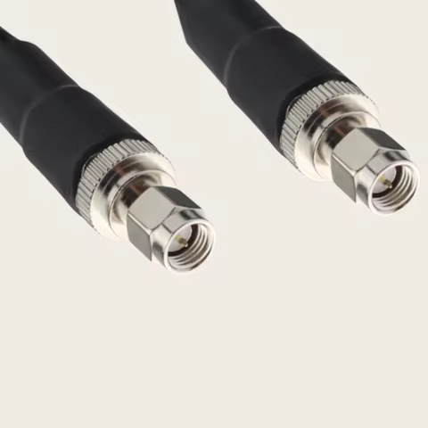 1PCS LMR400 SMA Male to SMA Male plug Connector 50 ohm Crimp for LMR-400 Cable Pigtail Antenna Radio