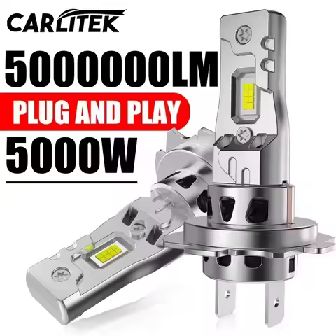 2Pc 5000W High Power H7 H4 LED Bulb Turbo Headlight 6500K 5000000LM 12V 24V CSP Powerful Best H4 LED