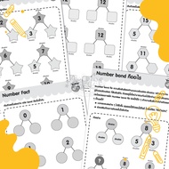 แบบฝึกหัด ( Number Bond ) ชีทเรียน เกม กิจกรรม สำหรับเด็ก (mama say sheets) Worksheet Thailand