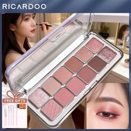 4/2pcs Famoty Eye Pollution 12 Cells, Pink Orange Tone Eyeshadow Makeup Items Domestic Eye Makeup Me