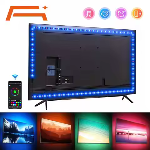 LED Strip Lights,Bluetooth APP Control 5050 RGB Led Lights,5V USB LED Strip Colorful Led Tape For TV