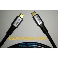 USB4-IF type-c to type-c PD 240W Cable 40Gbps data fast charging compatible for Thunderbolt-4/3 8K 60Hz EPR 240w Cable .