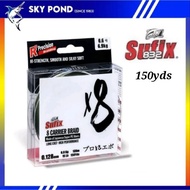 Sufix X8 Carrier Braided Line / Tali Benang Sufix 8 Sulam 150yds/135m (10/15/20/30/40lbs)