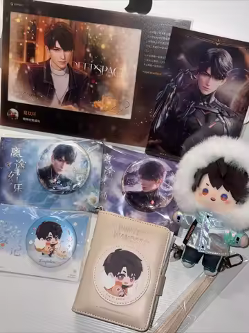 [Official Merchandise] Love and Deepspace Cosplay Caleb Silk Scarf Hair Band Badge Ornament Shikishi