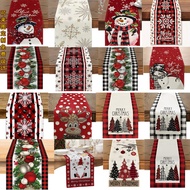 Christmas Table Runner Winter Snowman Santa Print Table Mat 9.23