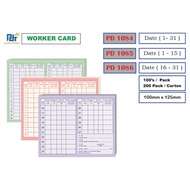 Worker Card  -100's/ pack