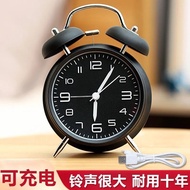 Alarm Clock Student Dedicated 2023 New Style Silent Bedside Clock Rechargeable Clock Desktop Alarm F