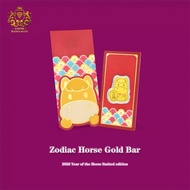 CHOWGoldsmith 999 0.2g Pure Gold Zodiac Horse Gold Bar Red Envelope