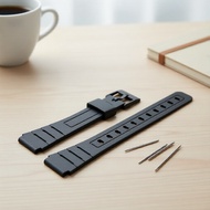 Casio F91W/A168/A158/AE1200 Resin Replacement Watch Band with Pins, Black  Tali Jam Tangan Casio F91