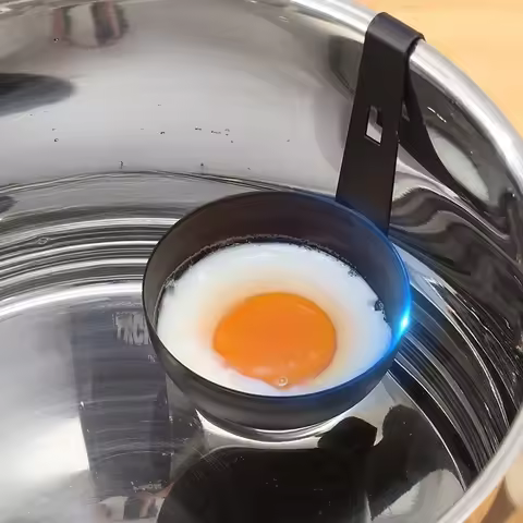 Stainless Steel Poached Egg Maker Boiled Egg Poacher Mold Kitchen Tool for Soft Boiled Onsen Egg Han