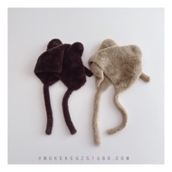 Baby wool hood with two ears (49-53cm)