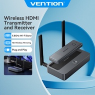 Vention Wireless HDMI Transmitter & Receiver 4K Ultra HD 5G Dual-Band 50m Range for Conference/Gamin