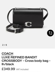 COACH Luxe Refined Bandit Crossbody Bag Black