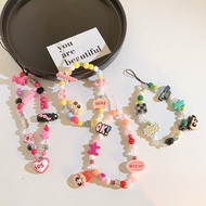 Cartoon Cute Beaded Phone Chain Anti Loss Phone Chain Polaroid Phone Case Lanyard